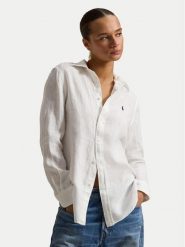 Polo Ralph Lauren Koszula 211970730518 Biały Classic Fit. Białe bluzki damskie Polo Ralph Lauren, xl, bez wzorów, ze lnu, bez kołnierzyka, bez ramiączek. Za 819.99 zł.