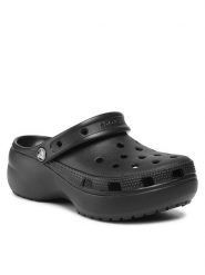 Crocs Klapki Classic Platform Clog 206750 Czarny. Czarne klapki damskie Crocs, bez wzorów, z tworzywa sztucznego, bez obcasa. Za 209.99 zł.