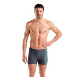 Kąpielówki bokserki męskie spodenki pływackie na basen Arena Basic Swim. Szare krótkie spodenki sportowe męskie Arena, m, bez wzorów, do pływania. Za 149.99 zł.