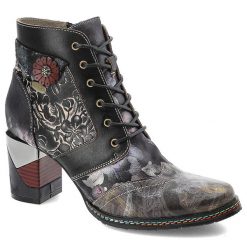 Czarne Botki Laura Vita Eleganckie Obuwie Damskie Premium. Czarne kozaki damskie Laura Vita, ze skóry, bez obcasa, na obcasie. Za 449.00 zł.