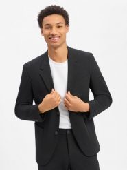 S.Oliver BLACK LABEL marynarka z zestawu modułowego Mężczyźni Comfort Fit Sztuczne włókno czarny, 48. Czarne marynarki męskie s.Oliver BLACK LABEL, bez wzorów, z włókna, eleganckie. Za 549.95 zł.