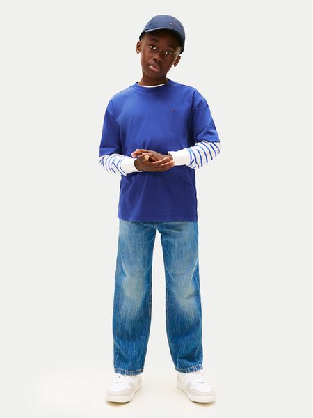 Tommy Hilfiger T-Shirt Essential Archive KB0KB09646 M Niebieski Regular Fit. Niebieskie t-shirty dla chłopców Tommy Hilfiger, bez wzorów, z bawełny, bez ramiączek. Za 109.99 zł.