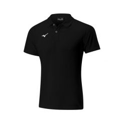Polo Mizuno Shizuoka. Czarne koszulki sportowe damskie Mizuno, bez wzorów, bez kołnierzyka, bez ramiączek, na fitness i siłownię. Za 220.50 zł.