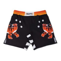 Spodenki treningowe MANTO Tiger's Tail. Czarne krótkie spodenki sportowe męskie Manto, m, bez wzorów. Za 179.99 zł.