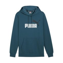 Męska bluza sportowa z kapturem PUMA Essentials+. Zielone bluzy męskie Puma, m, bez wzorów, z kapturem. W wyprzedaży za 197.75 zł.