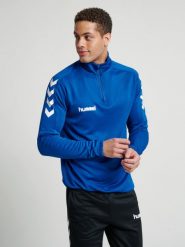 Bluza sportowa dla dorosłych Hummel Core 1/2 Zip Sweat. Niebieskie bluzy damskie Hummel, xl, bez wzorów, z materiału, bez kaptura. Za 89.00 zł.