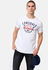 Koszulka Lonsdale Fintona. Białe koszulki polo męskie Lonsdale, na lato, s, bez wzorów, z bawełny, klasyczne, bez ramiączek. Za 232.00 zł.