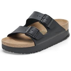 Sandały Arizona Papillio Flex Platform Rozmiar 36 - 1027395 Czarny. Czarne sandały damskie Birkenstock, bez wzorów, z materiału, bez obcasa, bez zapięcia. Za 425.55 zł.