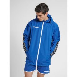 Kurtka Hummel Authenctic All-Weather. Niebieskie kurtki sportowe męskie Hummel, m, bez wzorów, outdoorowe. W wyprzedaży za 226.50 zł.