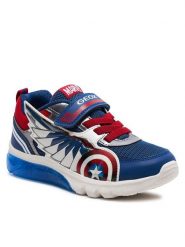 Geox Sneakersy J Ciberdron Boy J45LBB 01454 C0200 D Niebieski. Niebieskie buty sportowe chłopięce Geox, bez wzorów, ze skóry, bez zapięcia. Za 199.99 zł.
