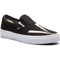 Tenisówki VANS - Ua Classic Slip-On VN0A38F7RFM1M Black/White. Czarne trampki męskie Vans, z gumy. W wyprzedaży za 209.00 zł.