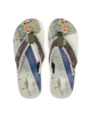 Aeronautica Militare Japonki 261SC0310UCT03593 Khaki. Brązowe klapki męskie Aeronautica Militare, z materiału. Za 189.99 zł.