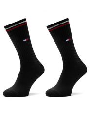 Tommy Hilfiger Skarpety długie 701228176 Czarny. Czarne skarpety damskie Tommy Hilfiger, bez wzorów, z bawełny. Za 59.99 zł.