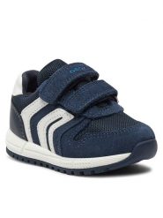 Geox Sneakersy B Alben Boy B453CA 02214 C4211 M Granatowy. Niebieskie buty sportowe chłopięce Geox, bez wzorów, ze skóry, bez zapięcia. Za 279.99 zł.