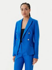 Morgan Marynarka 251-VPKY.F Niebieski Slim Fit. Niebieskie żakiety damskie Morgan, bez wzorów, z syntetyku. Za 339.99 zł.