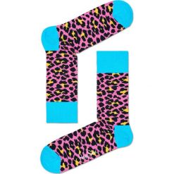 Happy Socks - Skarpetki Leopard. Szare skarpety damskie Happy Socks, z bawełny. W wyprzedaży za 29.90 zł.