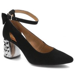 Czarne Czółenka Maciejka Eleganckie Buty Damskie. Czarne czółenka damskie Maciejka, bez wzorów, ze skóry, eleganckie, bez obcasa, na obcasie, bez zapięcia. Za 279.00 zł.