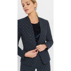 Taliowany żakiet z żakardu. Niebieskie żakiety damskie Orsay, z haftami, z bawełny, eleganckie. Za 149.99 zł.