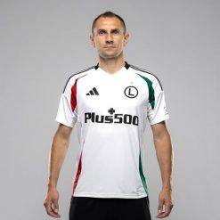 Koszulka piłkarska adidas Legia Warszawa 24/25. Koszulki sportowe męskie Adidas, m, bez wzorów, z materiału, bez kołnierzyka, bez ramiączek, do piłki nożnej. Za 339.99 zł.