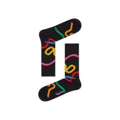 Skarpetki Happy Socks - Rope (RPE01-9000). Brązowe skarpety męskie Happy Socks, w kolorowe wzory, z bawełny. Za 34.90 zł.