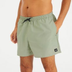 Spodenki surfingowe krótkie męskie Olaian 100 15" Hendaia Pockets. Zielone kąpielówki męskie OLAIAN, m, bez wzorów, z materiału. Za 34.99 zł.