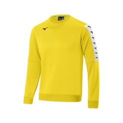 Bluza Mizuno Nara Training. Żółte bluzy męskie Mizuno, bez zapięcia, na fitness i siłownię. Za 185.50 zł.