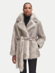 Rinascimento Futro CFC0127051003 Beżowy Regular Fit. Brązowe płaszcze damskie Rinascimento, xl, bez wzorów, z futra, bez kaptura. Za 839.99 zł.