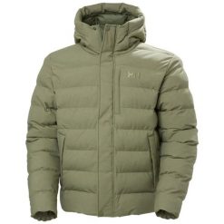 Kurtka z kapturem Helly Hansen Alby Puffy. Zielone kurtki męskie Helly Hansen, bez wzorów, z puchu, klasyczne, z kapturem. W wyprzedaży za 923.20 zł.
