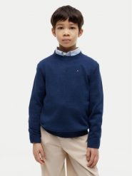 Tommy Hilfiger Sweter KB0KB10307 Granatowy Regular Fit. Niebieskie swetry dla chłopców Tommy Hilfiger, bez wzorów, z bawełny, bez kołnierzyka, bez kaptura. Za 289.99 zł.