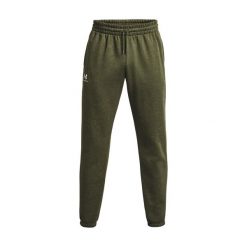 Spodnie do biegania Under Armour Essential Fleece. Zielone spodnie sportowe męskie Under Armour, xs, bez wzorów, z bawełny, do biegania. Za 267.25 zł.