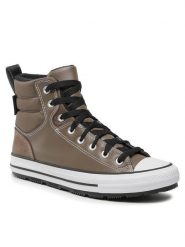 Converse Trampki Chuck Taylor All Star Berkshire Boot A04476C Beżowy. Brązowe trampki męskie Converse, bez wzorów, ze skóry, retro, bez zapięcia. Za 259.99 zł.