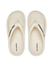KARL LAGERFELD Japonki Skoona II KL85025 Biały. Białe klapki damskie KARL LAGERFELD, bez wzorów, z tworzywa sztucznego, bez obcasa. Za 239.99 zł.