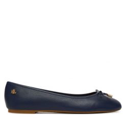 Baleriny LAUREN RALPH LAUREN. Niebieskie baleriny damskie Lauren Ralph Lauren, bez wzorów, bez obcasa. Za 469.99 zł.