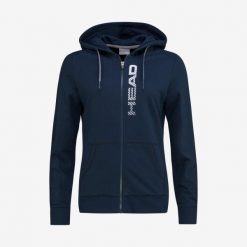 Bluza z kapturem damska Club Greta. Niebieskie bluzy sportowe damskie Head, xl, bez wzorów, z bawełny, z kapturem. Za 297.65 zł.