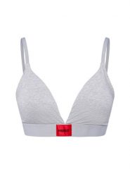 HUGO biustonosz typu bralette Kobiety Dżersej szary, XL. Szare biustonosze Hugo, z aplikacjami, z dżerseju. Za 219.95 zł.