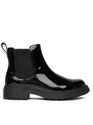Clarks Sztyblety Orinoco3 Lane 26184623 Czarny. Czarne botki damskie Clarks, z lakierowanej skóry, bez obcasa, na płaskiej podeszwie, bez zapięcia. Za 479.99 zł.