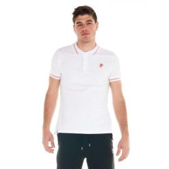 Koszulka polo na co dzień na siłownię. Białe koszulki polo męskie LEONE 1947 APPAREL, m, bez wzorów, bez kołnierzyka, bez ramiączek, na fitness i siłownię. Za 82.10 zł.