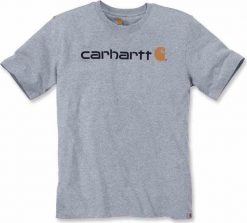 Carhartt Koszulka Core Logo T-Shirt Grey. Szare t-shirty męskie Carhartt, m, bez wzorów, bez kołnierzyka. Za 105.42 zł.