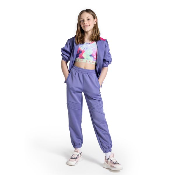 Spodnie sportowe dla dzieci Lemon Explore WL5 Regular Fit. Fioletowe spodnie sportowe dla dziewczynek LEMON explore, z aplikacjami, z elastanu, trekkingowe. Za 69.90 zł.