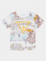 Guess T-Shirt N4GI23 K8HM3 Kolorowy Regular Fit. T-shirty dla chłopców Guess, z aplikacjami, z bawełny, bez ramiączek. Za 129.99 zł.
