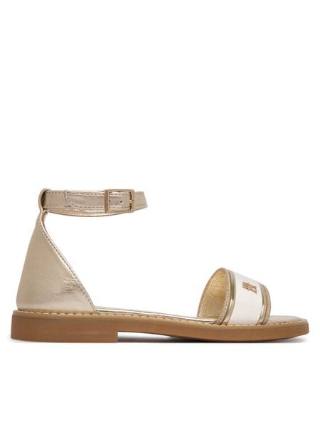 Tommy Hilfiger Sandały T4A2-34431-0517 S Złoty. Żółte sandały dziewczęce Tommy Hilfiger, bez zapięcia. Za 519.99 zł.