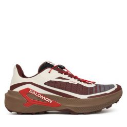 Buty do biegania Salomon. Czerwone buty sportowe męskie Salomon, bez zapięcia, do biegania. Za 649.99 zł.