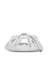 Valentino Torebka Iside VBS9YA17 Srebrny. Szare torebki do ręki damskie Valentino, bez wzorów, ze skóry, wizytowe, bez dodatków. Za 549.99 zł.