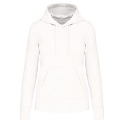 Damska ekologiczna bluza z kapturem Kariban. Białe bluzy damskie KARIBAN, xl, bez wzorów, z bawełny, z kapturem. Za 232.50 zł.