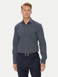 Calvin Klein Koszula Poplin 2Tones Print Slim K10K113545 Granatowy Slim Fit. Niebieskie koszule męskie Calvin Klein, m, bez wzorów, z bawełny, bez kołnierzyka, bez ramiączek. Za 199.99 zł.