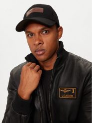 Aeronautica Militare Czapka z daszkiem 242HA1147CT2333 Czarny. Czarne rękawiczki męskie Aeronautica Militare, bez wzorów, z wełny. Za 239.99 zł.