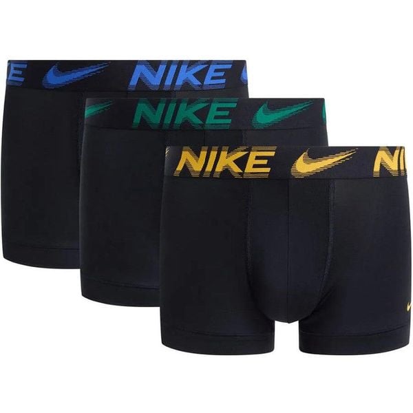 Bokserki Nike Trunk 3-pak KE1156 EYC Czarny. Czarne bokserki męskie Nike, m, bez wzorów, z materiału. Za 177.62 zł.