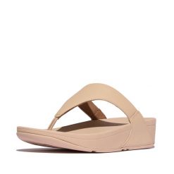 Sandały damskie FitFlop Lulu Toepost. Brązowe klapki damskie FIT FLOP, bez wzorów, bez obcasa. Za 432.00 zł.
