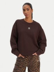 Adidas Bluza Essentials KD9120 Brązowy Oversize. Brązowe bluzy damskie Adidas, xl, bez wzorów, z bawełny, bez kaptura. Za 239.99 zł.