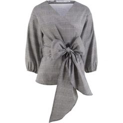 Bluzka kopertowa, z kolekcji Maite Kelly bonprix czarno-biały w kratę. Bluzki damskie marki bonprix. Za 49.99 zł.